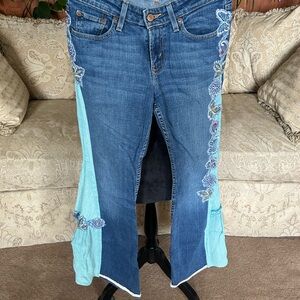 Levi's Blue and Aqua Flare Jeans